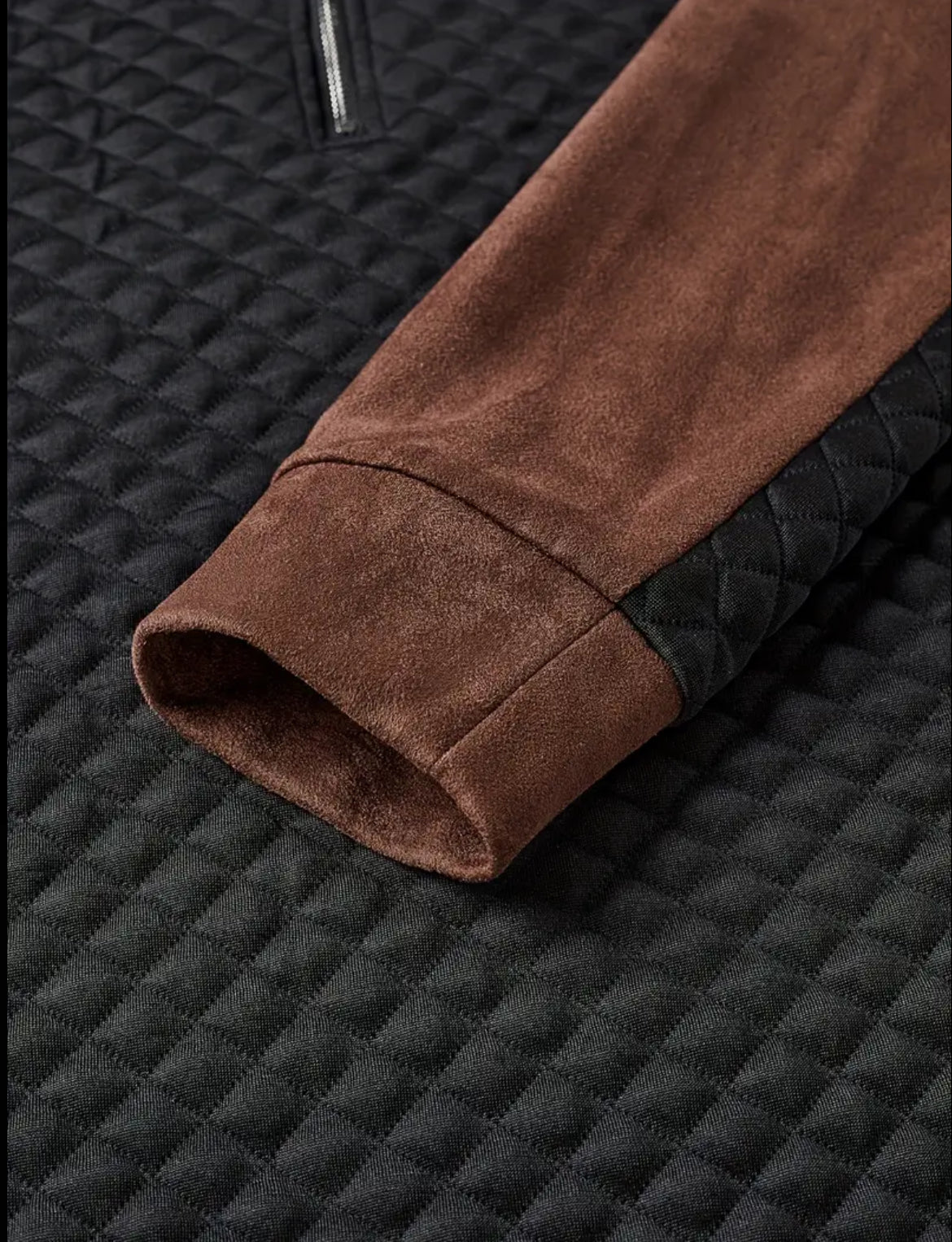 Men’s Casual Long Sleeve Henley Sweatshirt with Color Block Design