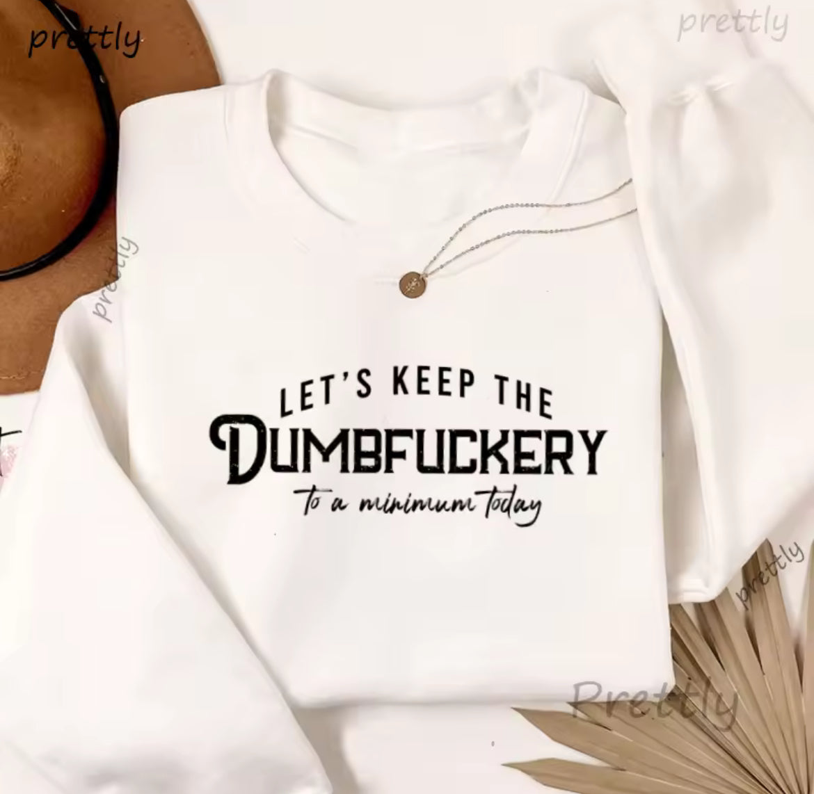 “Let’s Keep The Dumbfuckery To A Minimum” Women’s Sweatshirt