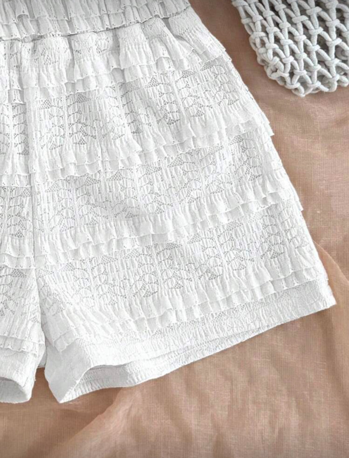 “GIA” 2pcs Tween Girls' Tie-Up Bow Cami Top And Shorts Set