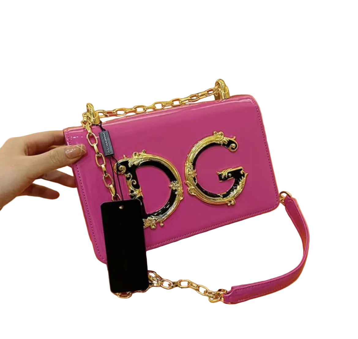 “DG” Crossbody Chain Link Shoulder Handbag 