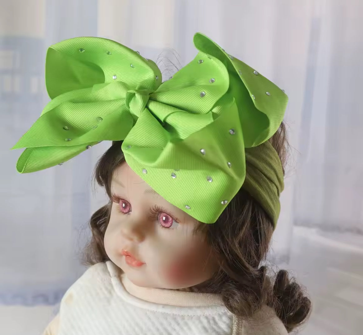 1pc Large Bow Rhinestone Headband Accessories