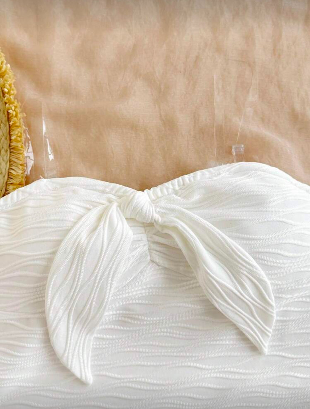 2pcs Tween Girls' Tie-Up Bow Cami Top And Shorts Set