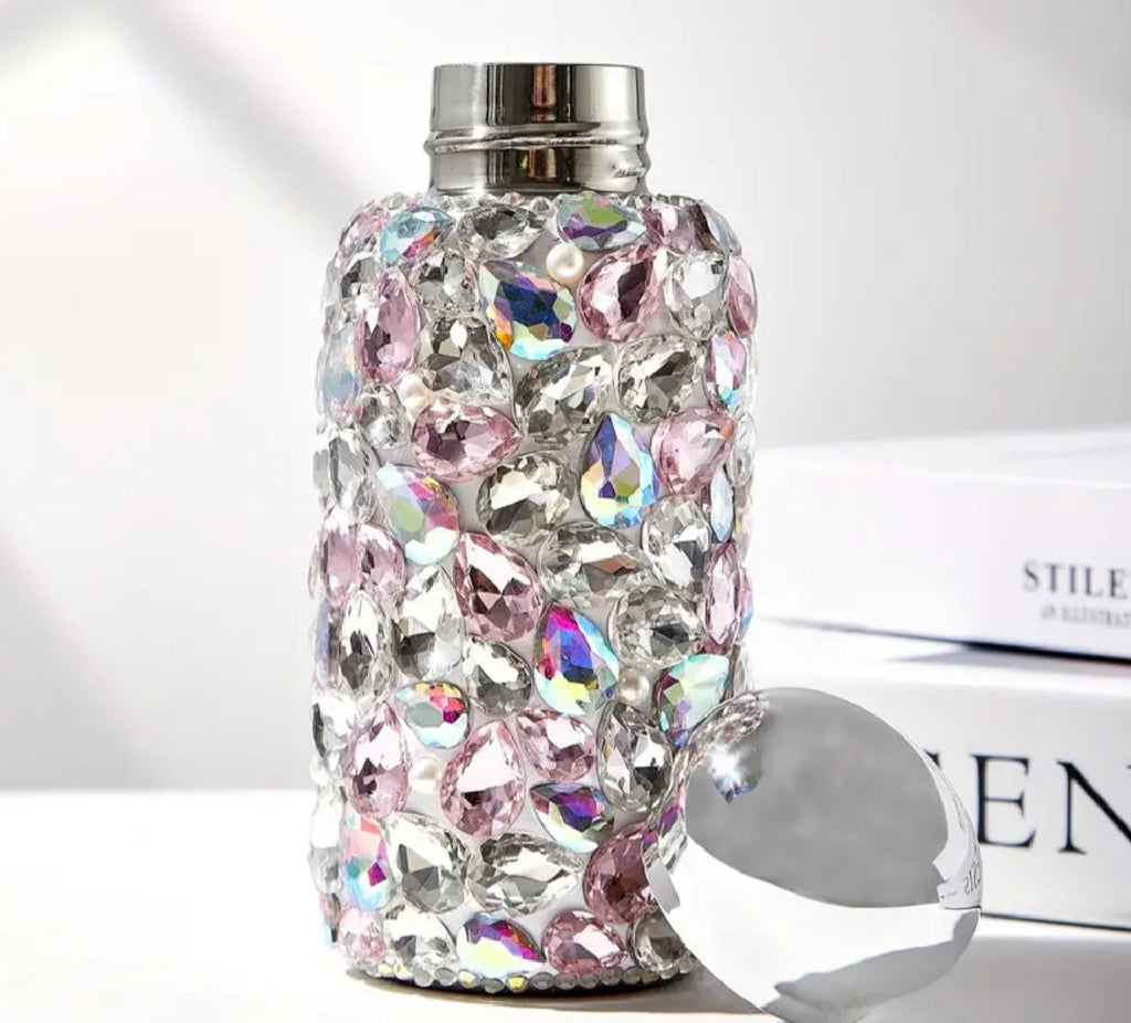 “Glam Water Bottle” Portable Insulated Tumbler | Stainless Steel Vacuum Insulation, Leak Proof