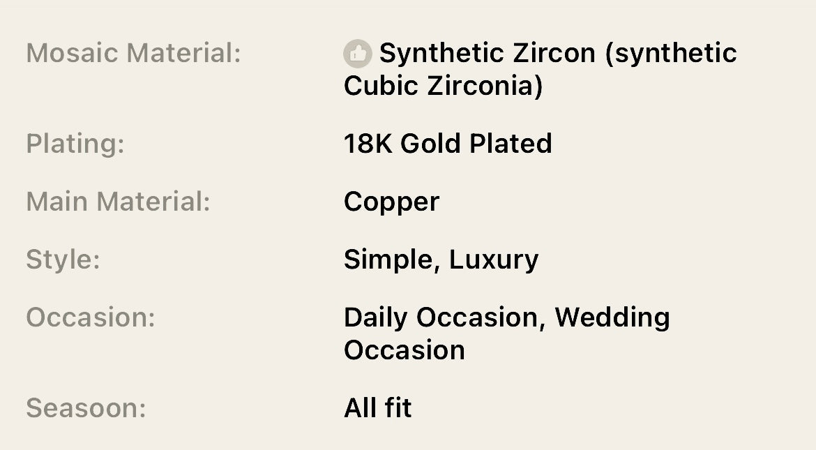 “ELEANOR” 18K Gold Plated Cubic Zirconia Accent Vintage Style Ring