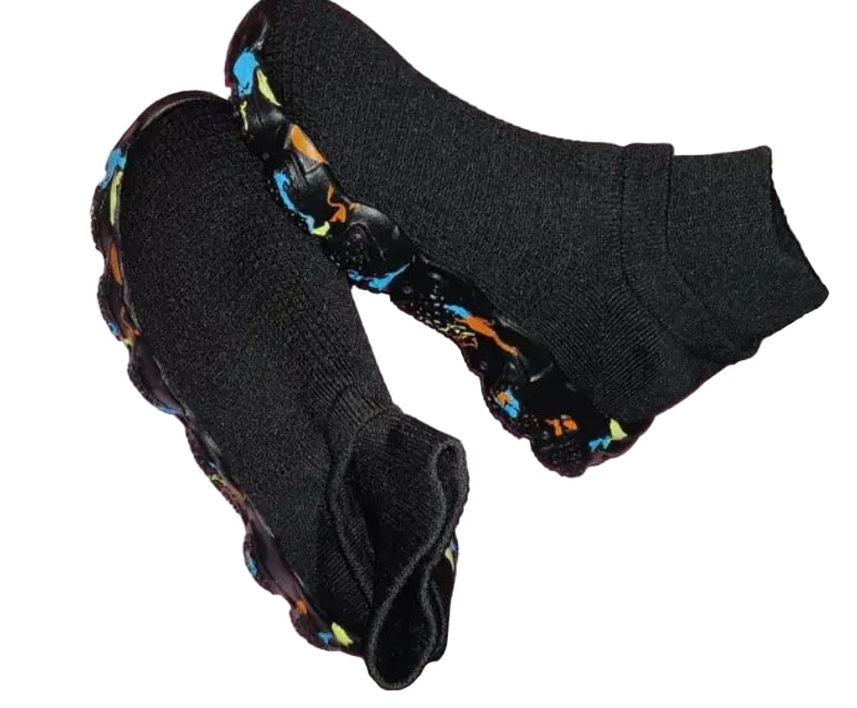 Kids “Colors” High-Top Socks Shoes with Flexible Soft Soles 