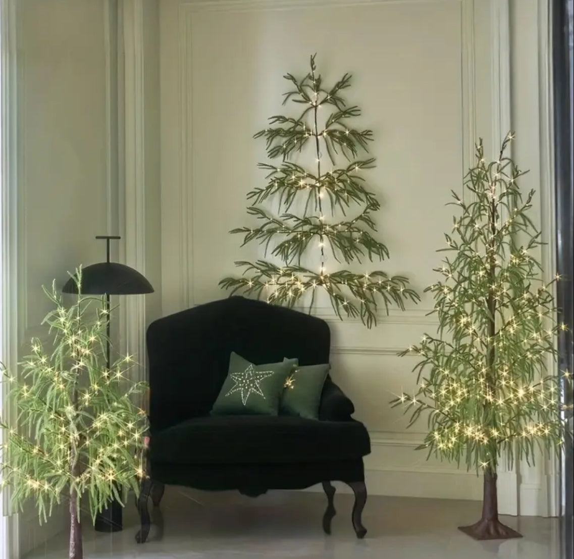 “Oh Christmas Tree” LED Norfolk Artificial Pine Tree with Fairy Lights
