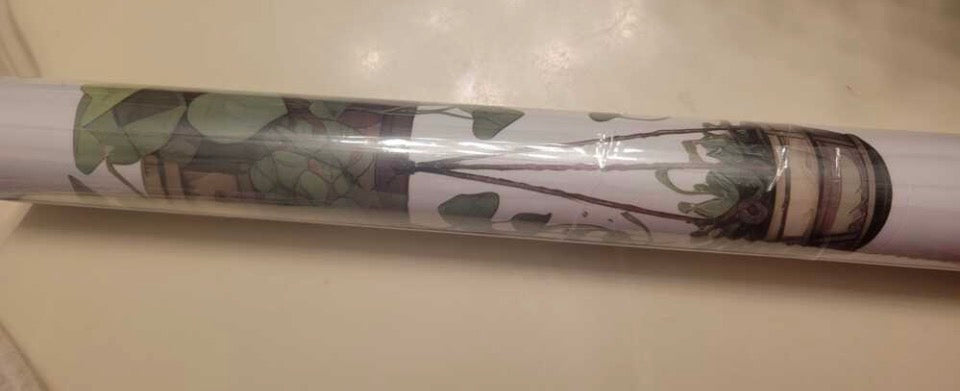 1pc Vinal Fresh Potted Green Plants & Vine Wall Decal Sticker