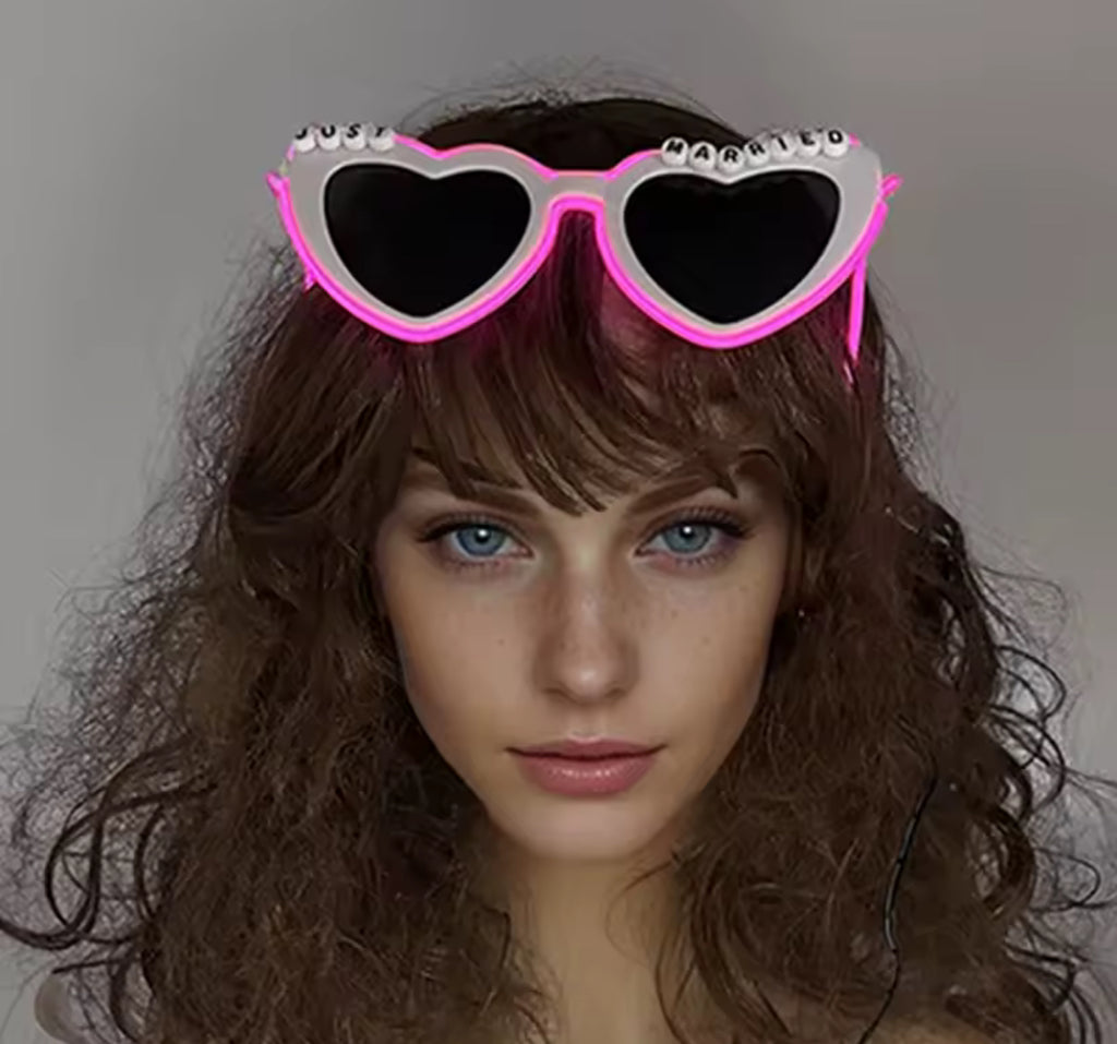 “Just Married” Glow Up LED Sunglasses