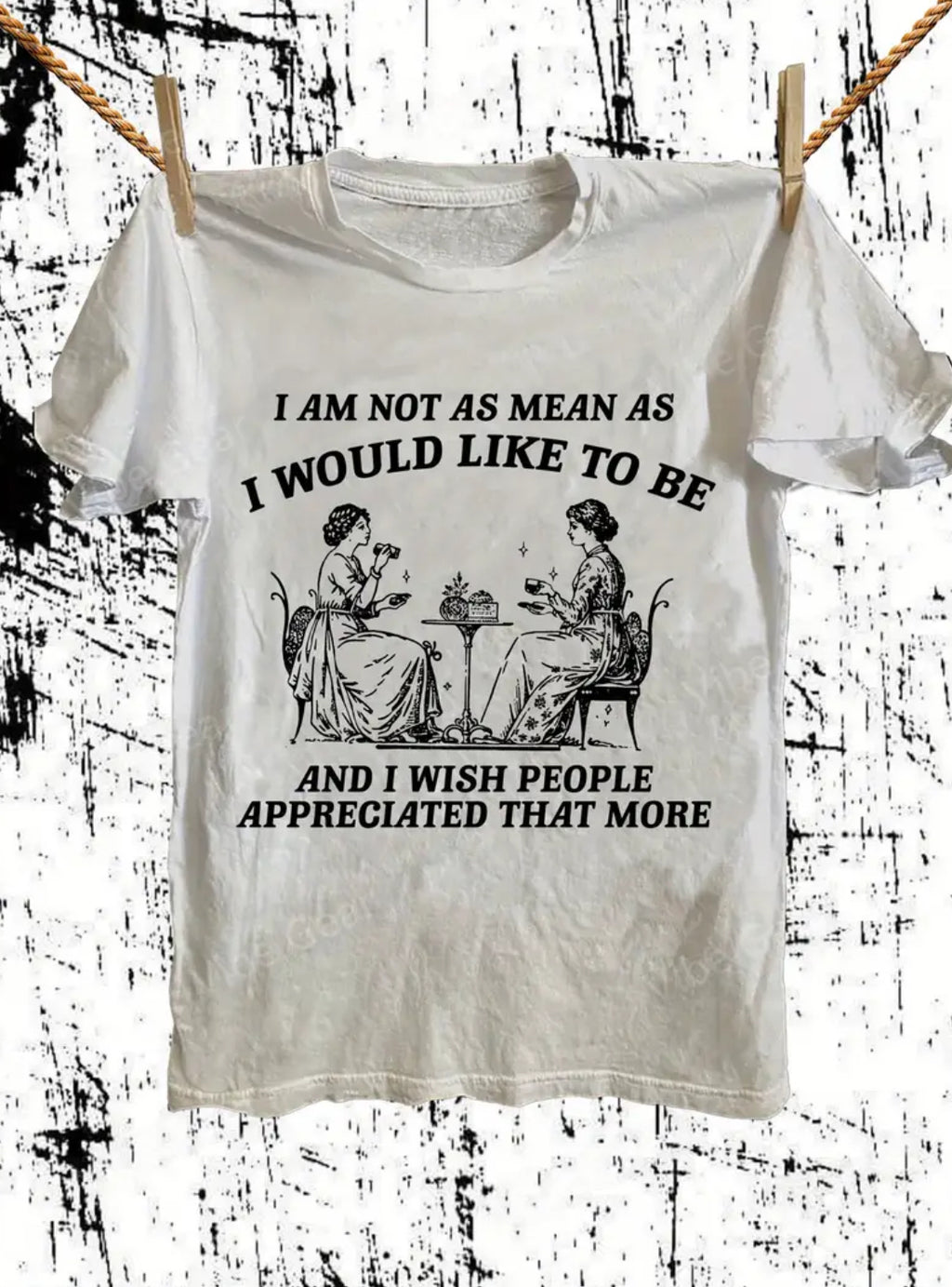  “I’M NOT AS MEAN” Men's Vintage T-Shirt  Comfortable Fit Streetwear