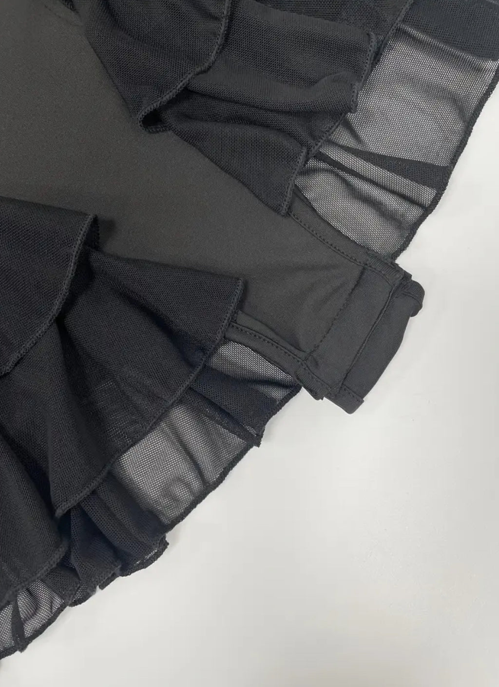 ‘WHIMSICAL NIGHT’ V-Neck Dress Backless Design, Ruffled Hem, Adjustable Straps