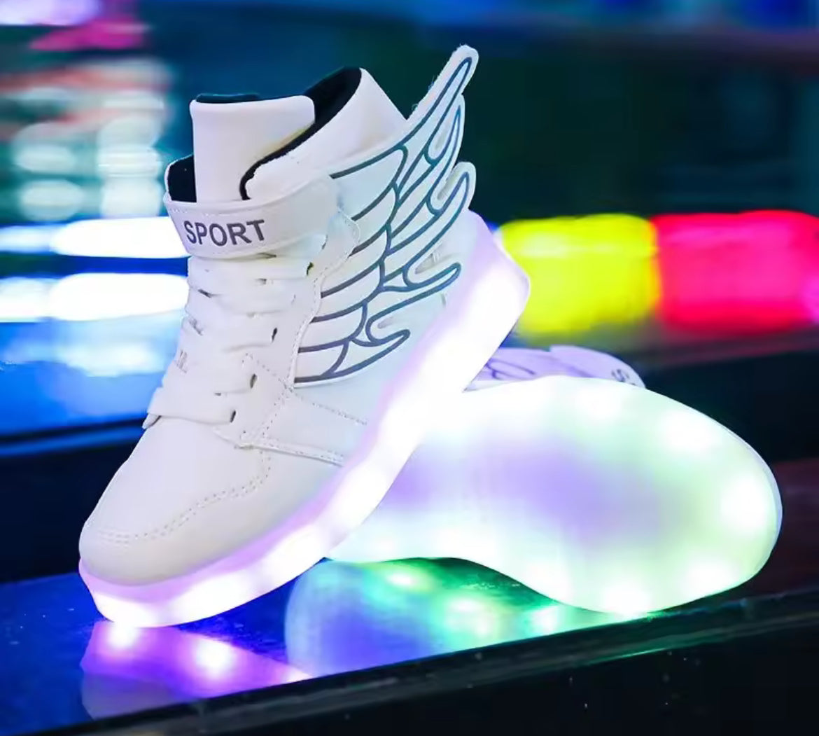 “Luminous Wings” Kids USB Charge LED Illuminated Lights Shoe