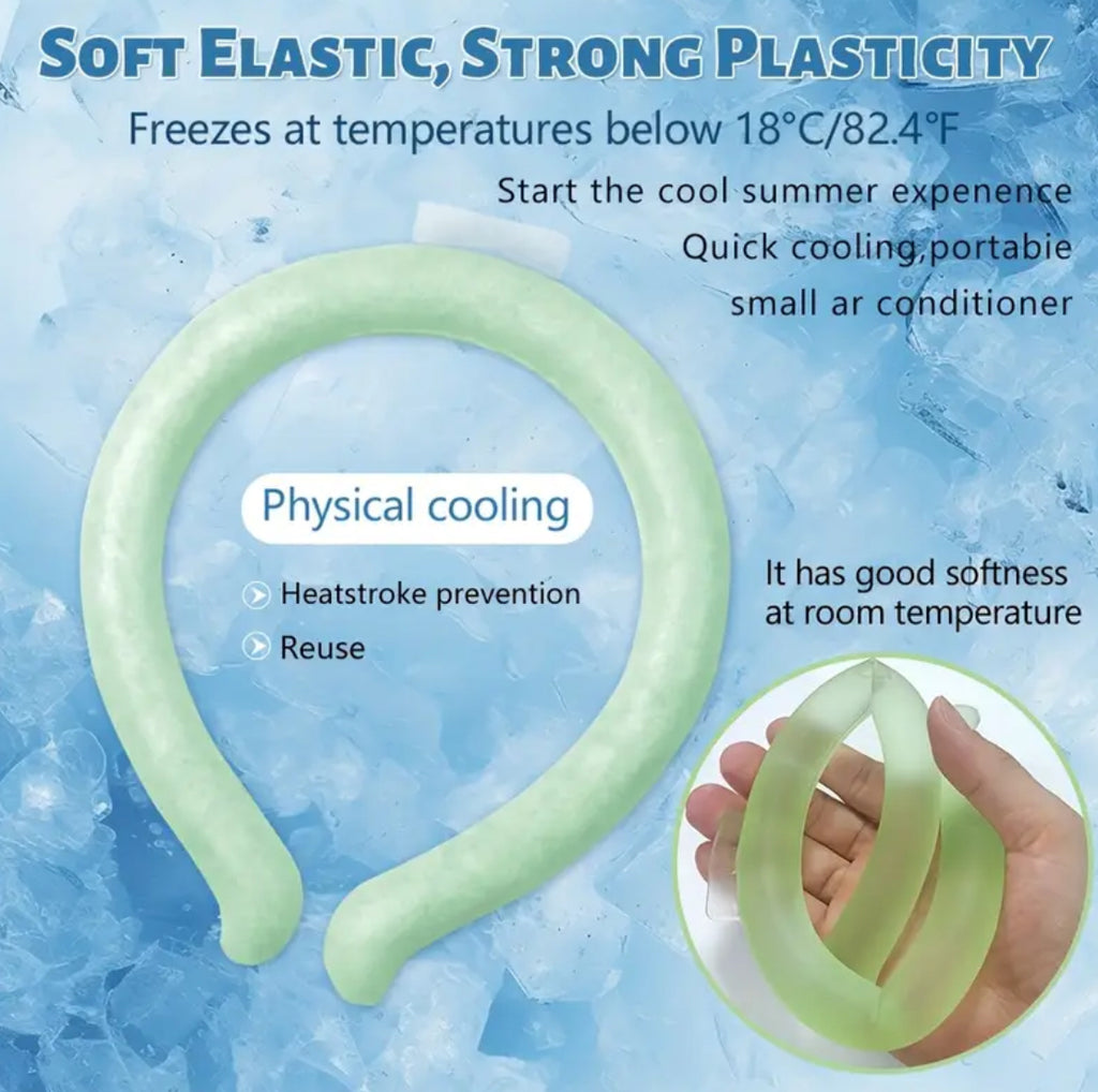2pcs Neck Ice Pack Wrap - Instant Cooling Neck Wrap Ice Packs, Portable Neck Cooler for Hot Flashes, Travel, Hiking, Camping, Office
