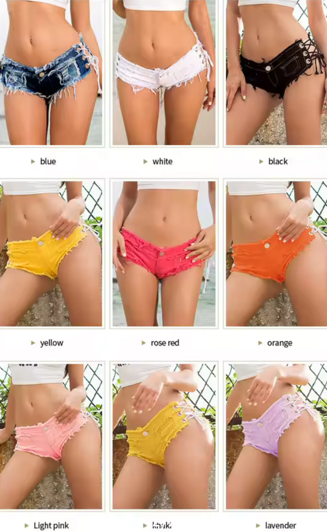 Short Shorts Cross-border Low Waist Sexy European and American Denim