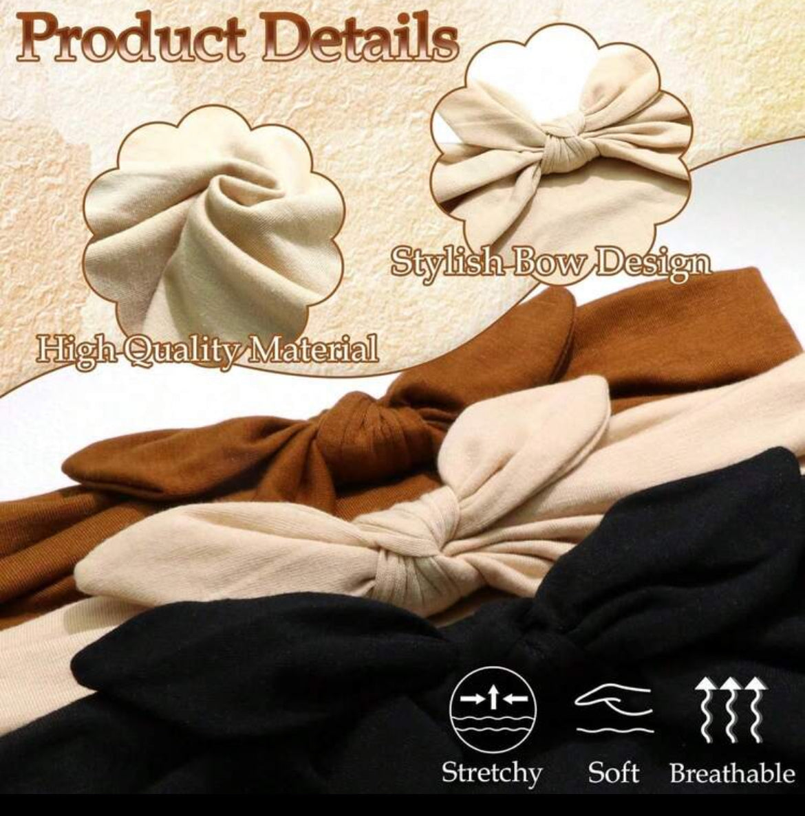 Teens 3pc Set Bowknot Headbands