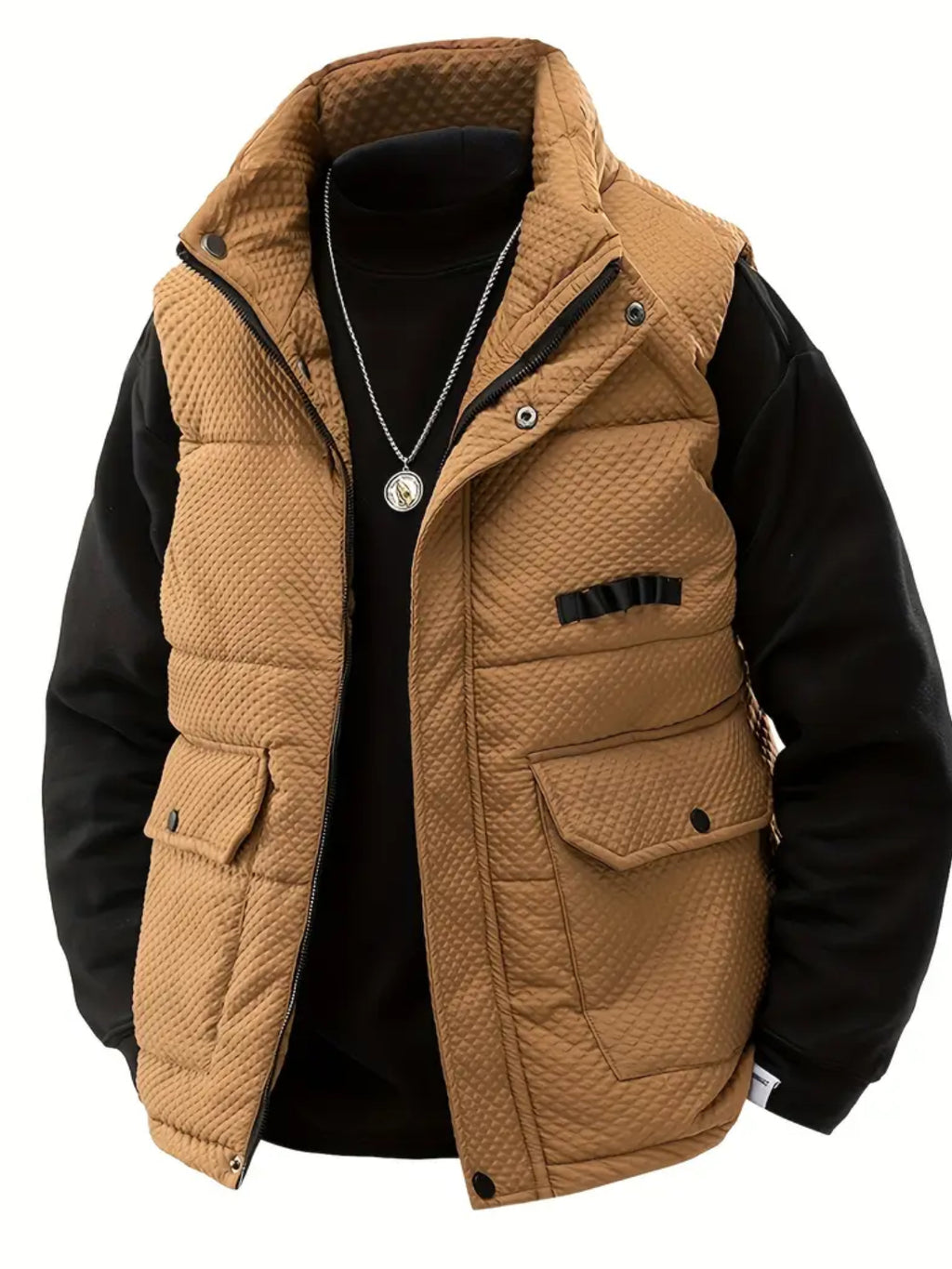 “Gio” Mens Big & Tall Winter Oversized Sleeveless Vest