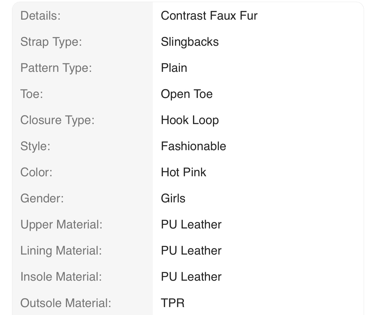 Girls Fluffy Fashion Sandals Elegant And Fashionable Chunky Heel Sandals