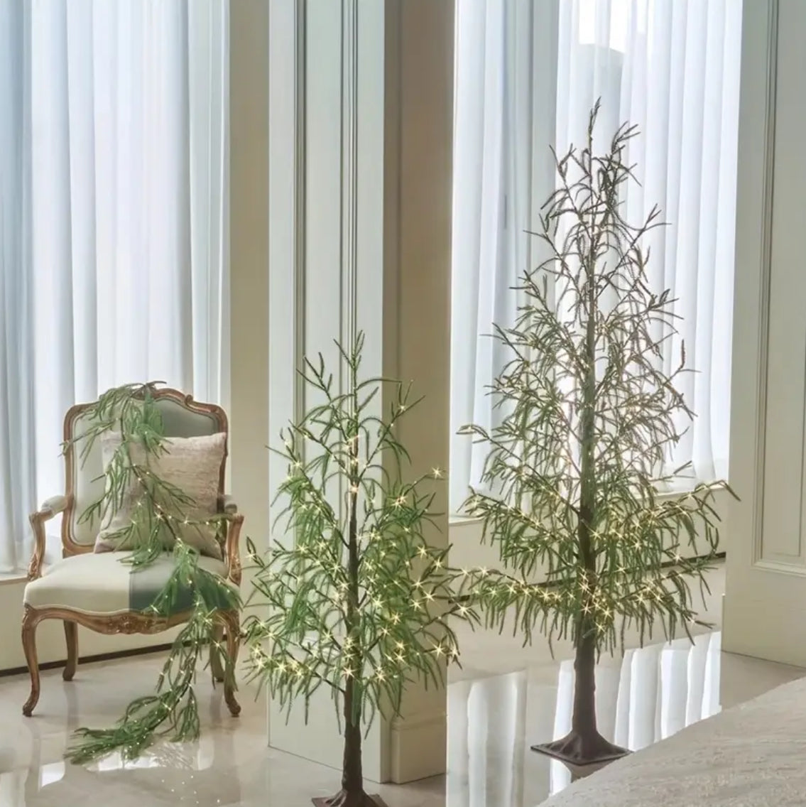 “Oh Christmas Tree” LED Norfolk Artificial Pine Tree with Fairy Lights