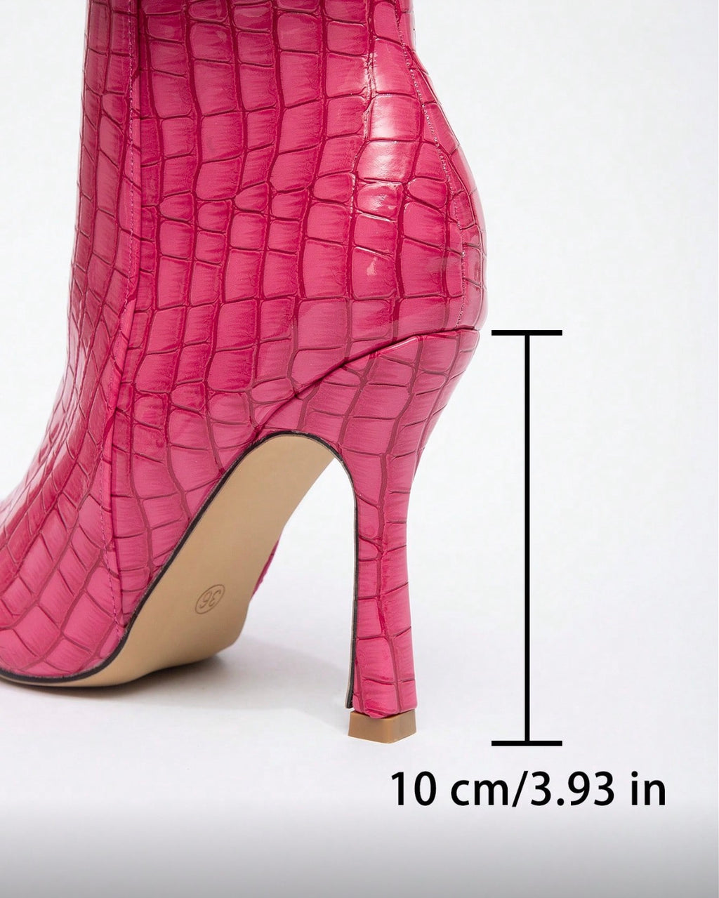 “Rhinestone Buckle” Ankle Suede Boots Pointed Toe & Slim High Heel