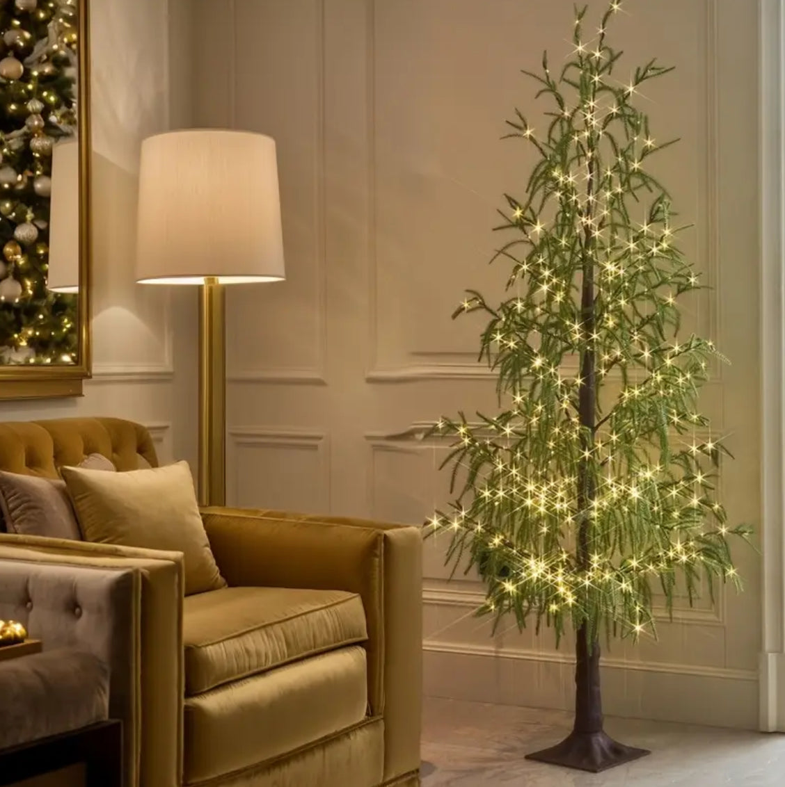 “Oh Christmas Tree” LED Norfolk Artificial Pine Tree with Fairy Lights