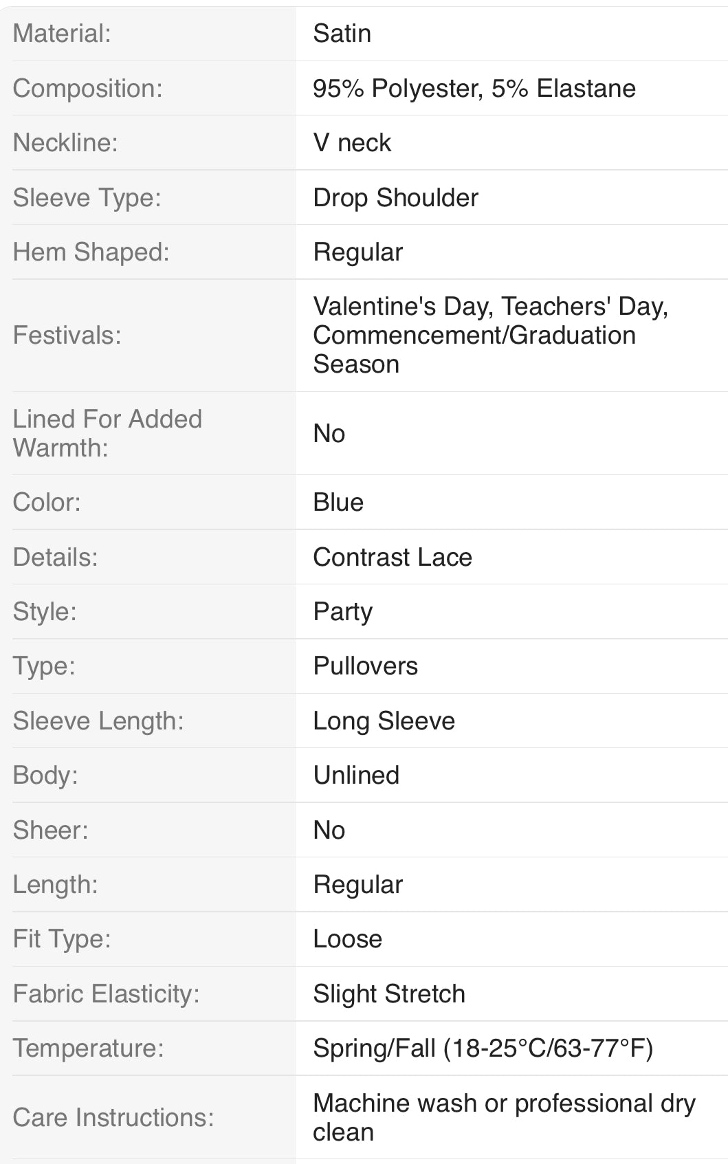 “Los Angeles Sweetheart” Drop Shoulder Long Sleeve V-Neck Satin Sweatshirt 