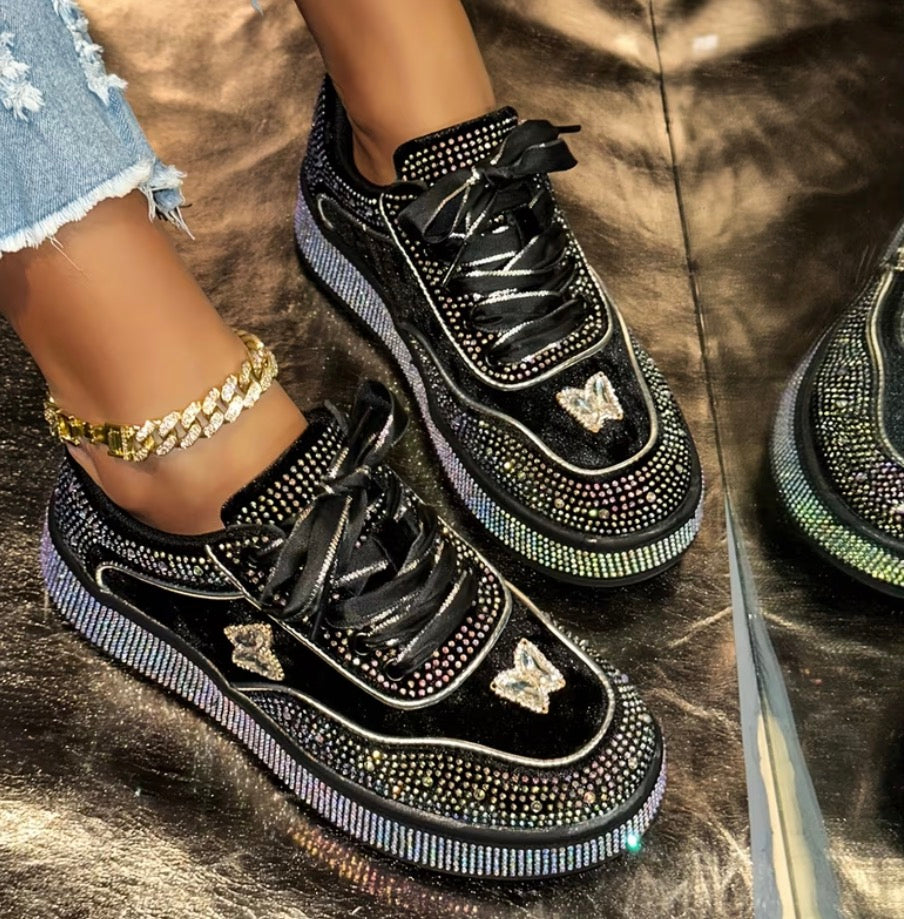 Women’s Luxury Rhinestones Platform Sneakers 