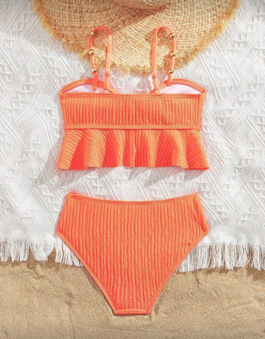 Girls Mermaid Shells Swimsuit With Matching Bottom 
