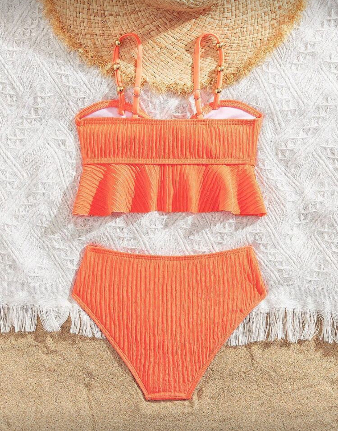 Girls Mermaid Shells Swimsuit With Matching Bottom 