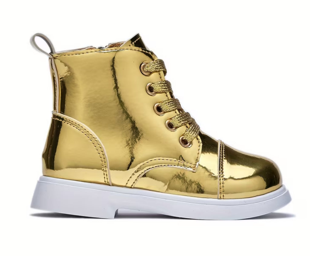 “Gold Kids” Retro High Top-Shock-Absorbing Boots + Zipper Closure & Fabric Lined Interior