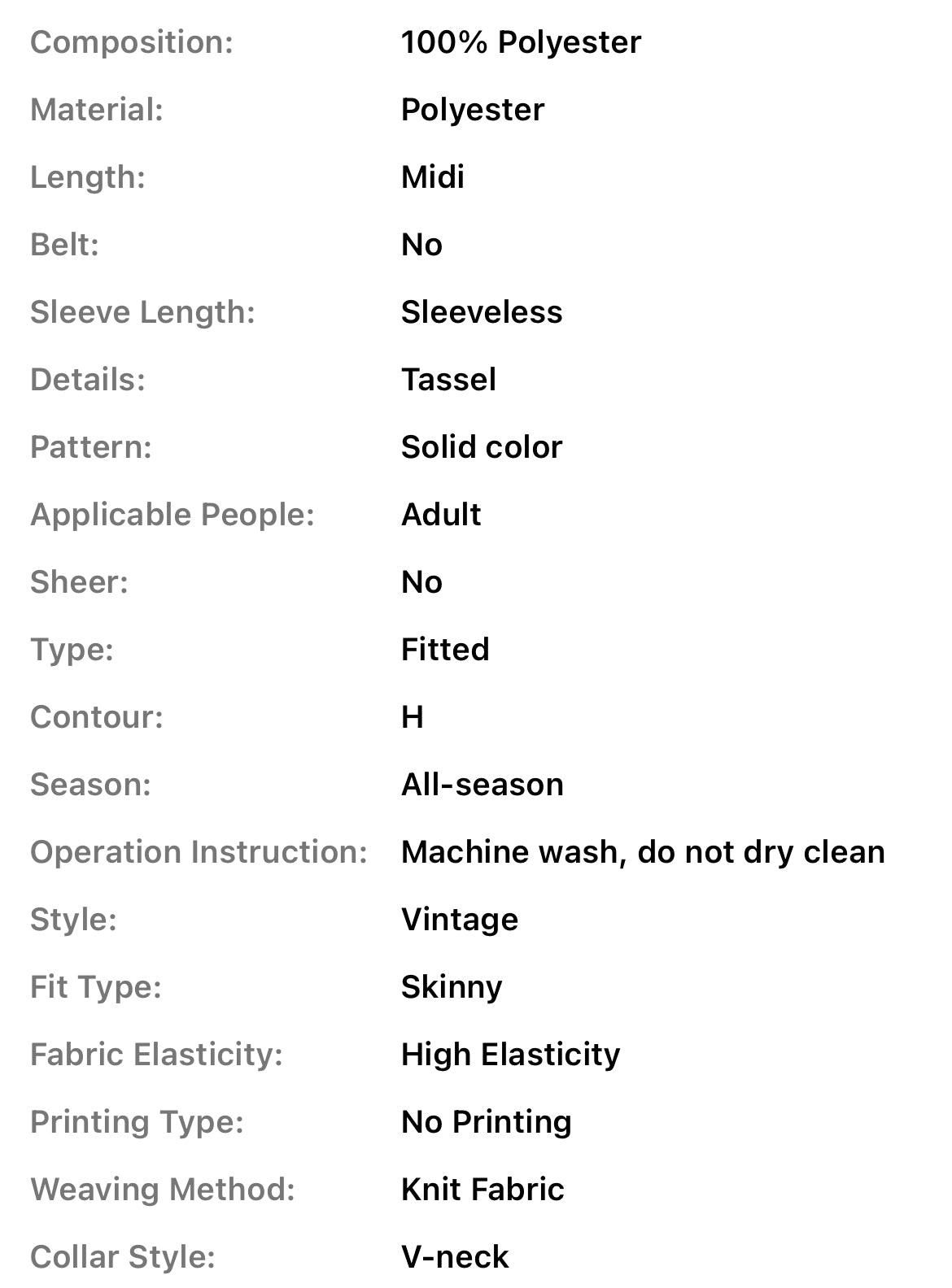 “JOLENE” Vintage Women's Sleeveless V-Neck Mini Dress with Fringe Detail