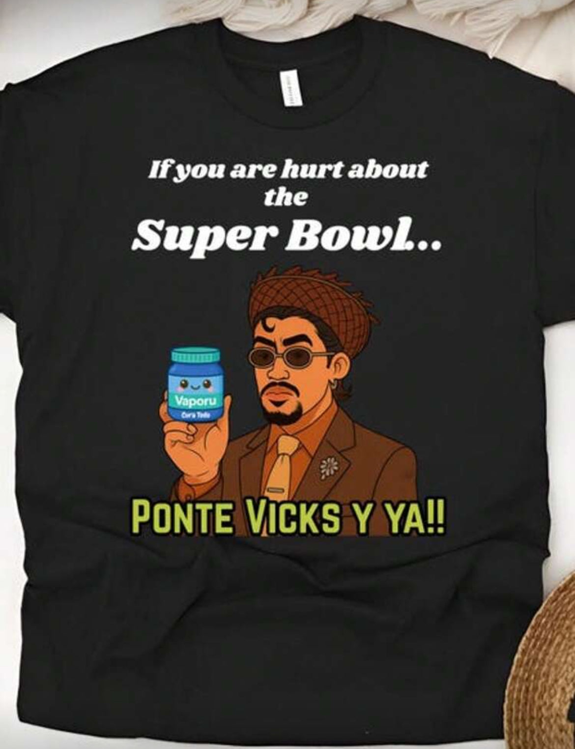 “If You Are Hurt About The NFL…Ponte Vicks Y Ya ” Unisex Round Neck Printed T-Shirt