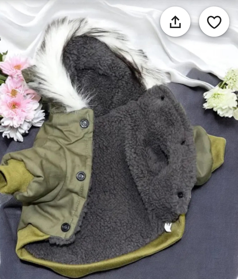 “Posh Pets” Winter Warm Dog Hooded Coat & Jumpsuit Suit - Thickened Pet Jacket