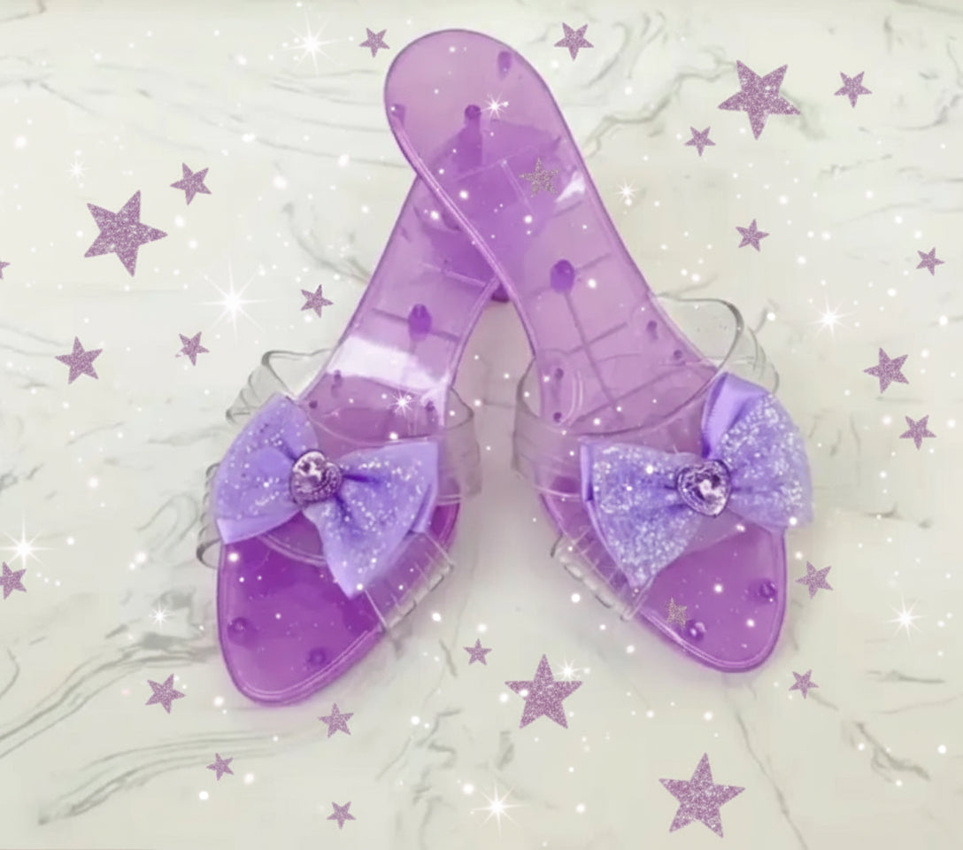 Girls Playful Glitter Heel Slippers |  Indoor and Outdoor 
