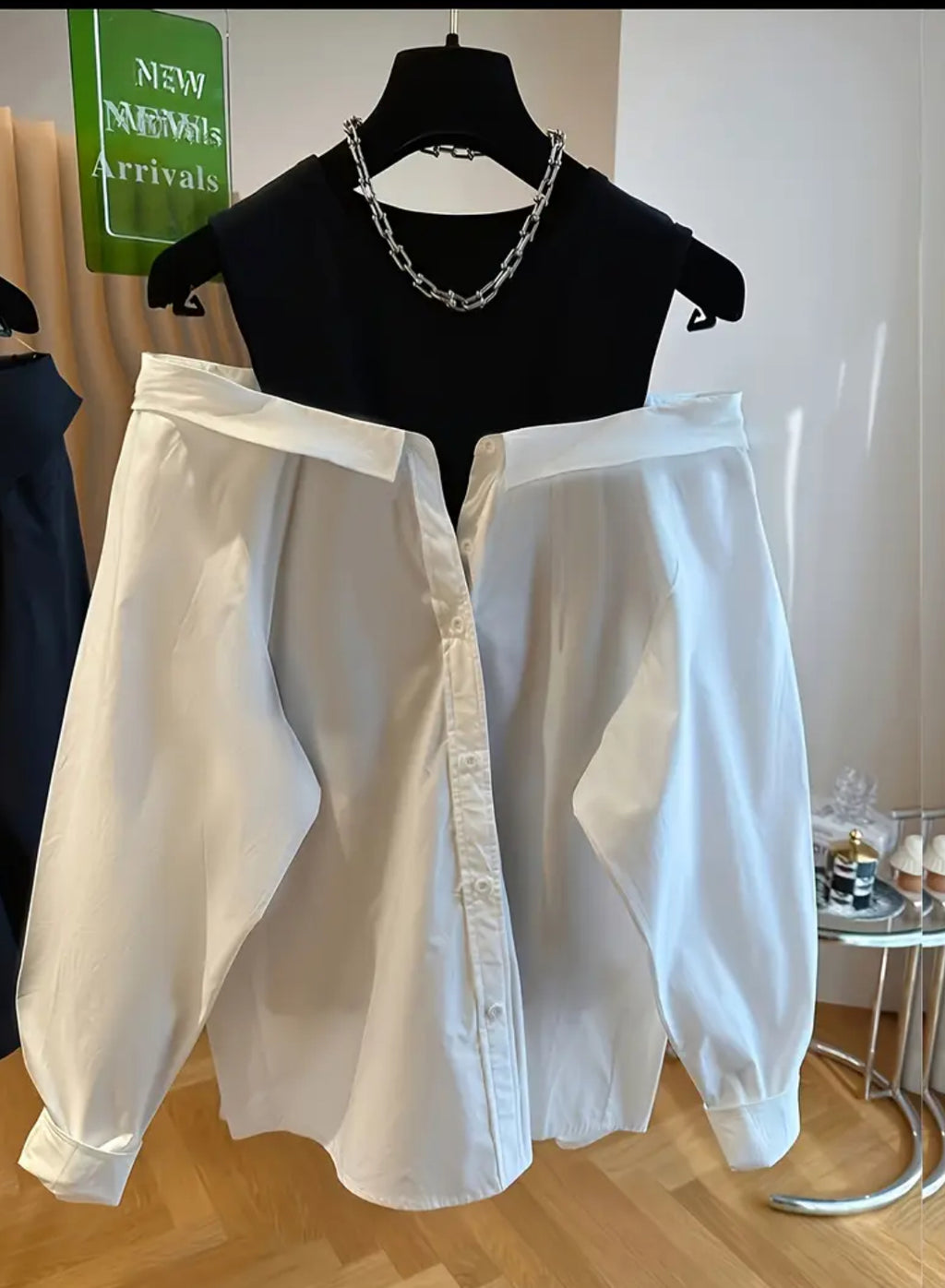 ‘STELLA’ Off Shoulder Long Sleeve Chic Women's Loose Cut Round Neck Blouse