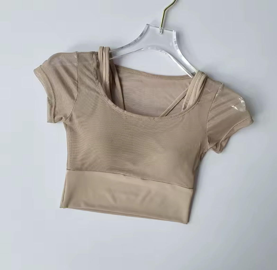 Yoga| Pilates Training Fitness Crop Top, Lightweight Chest Cushion Quick Drying