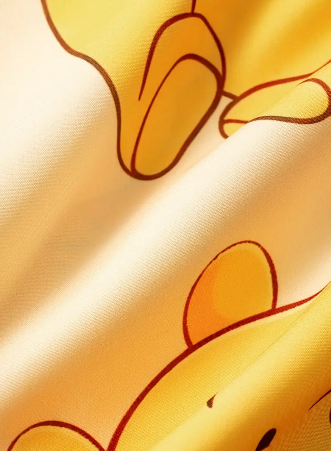 “Disney Chic” Women's Cartoon Print Long Sleeve Dress - V-Neck Button-Up with Puff Sleeves