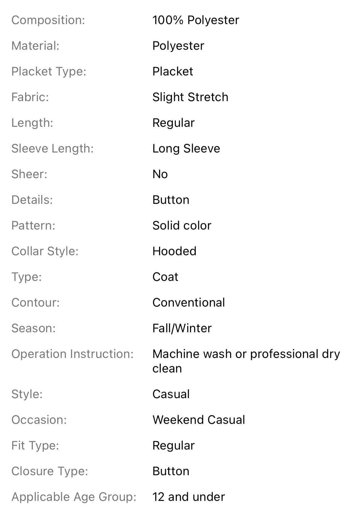 Girls Belted Winter Warm Hooded Coat with Collar - Full-Zip Front & Chest Pocket 