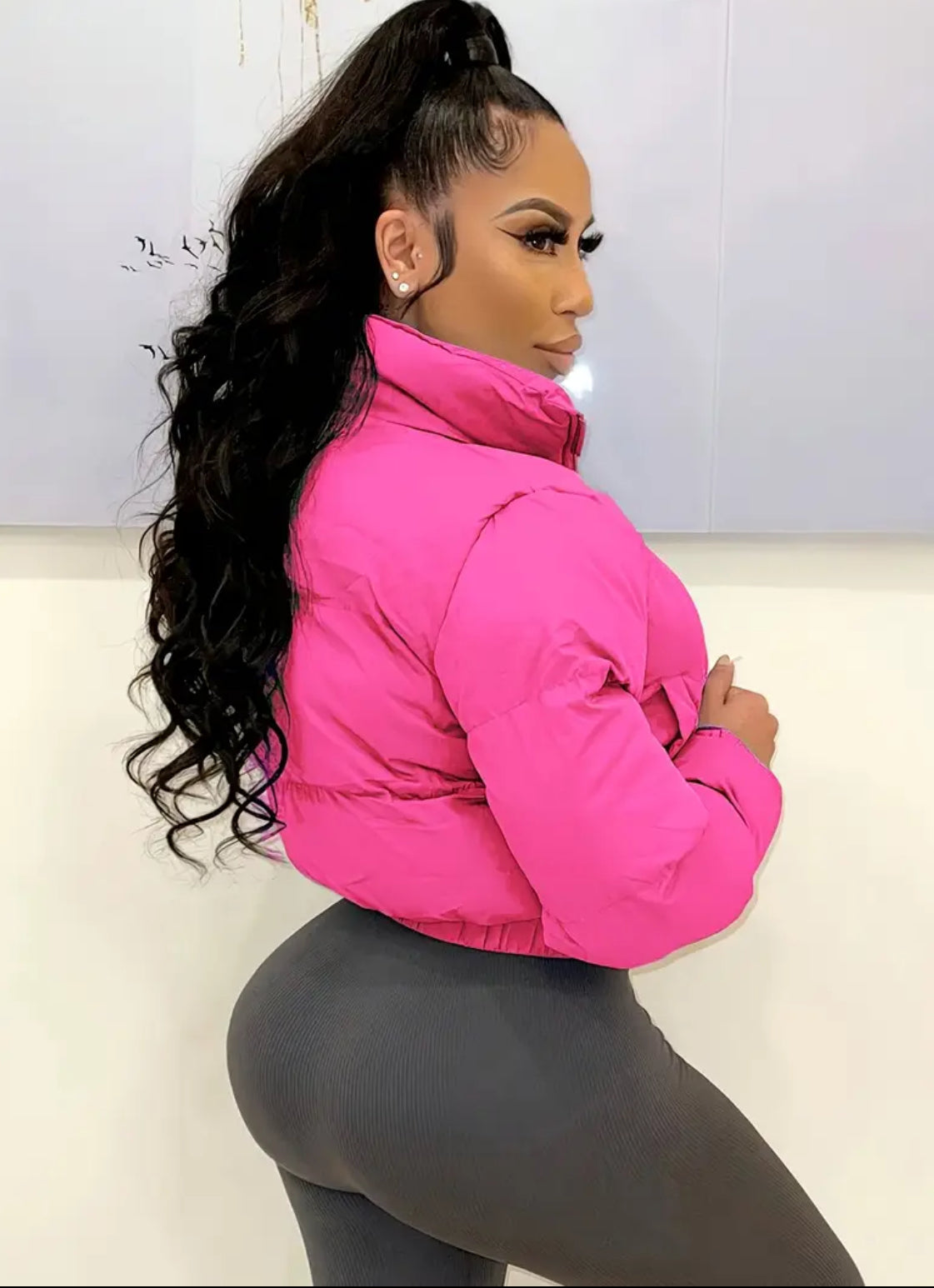 “Samantha” European and American Style Women's Short Bomber Jacket