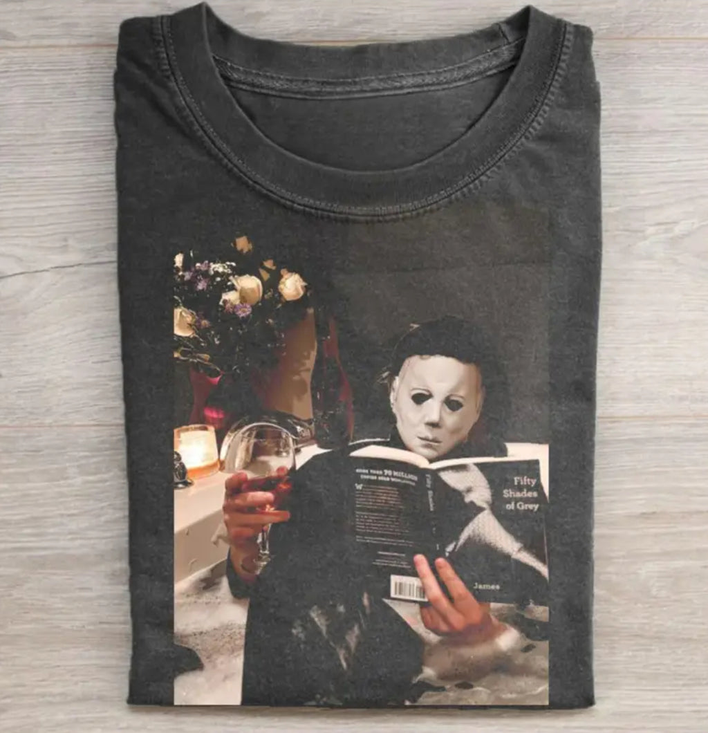 Men's casual retro washed T-shirt “ Halloween ”