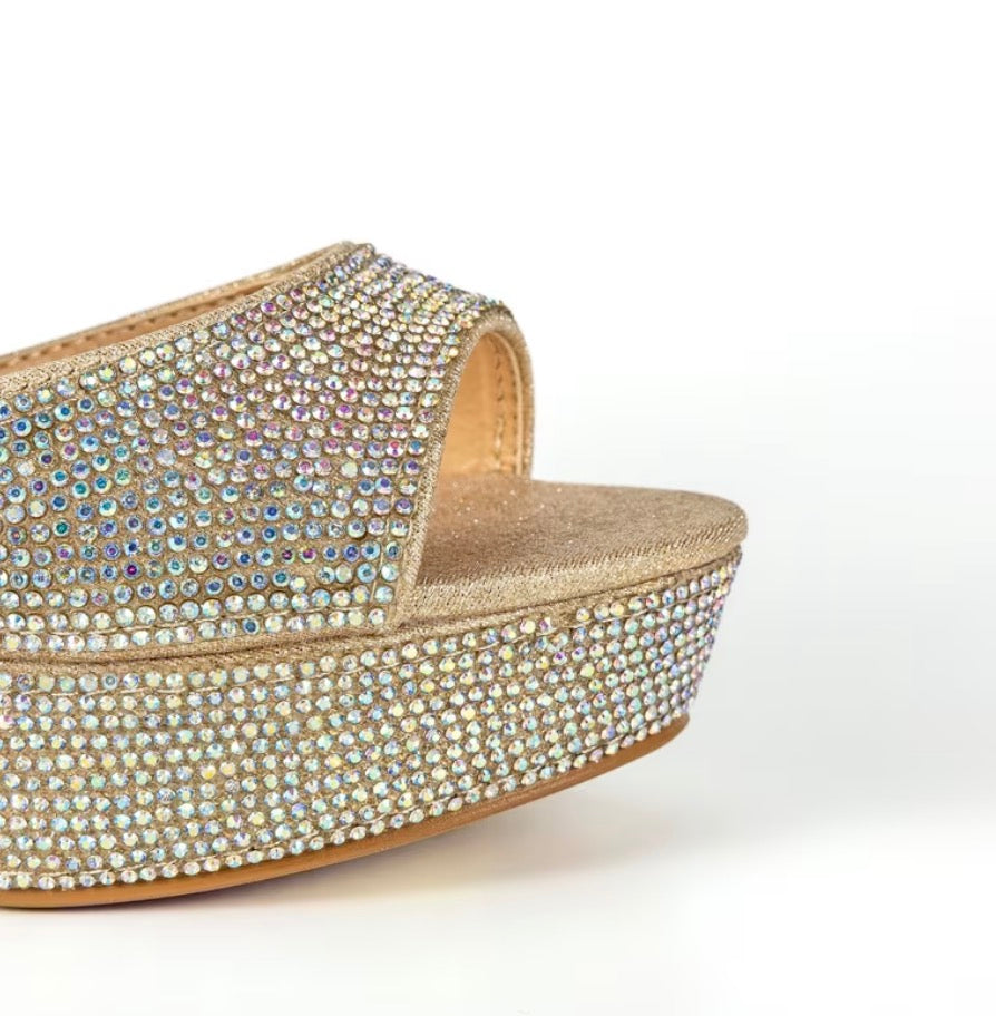‘Rhinestone Symphony Platforms’ Exquisitely Adorned with Iridescent Rhinestones