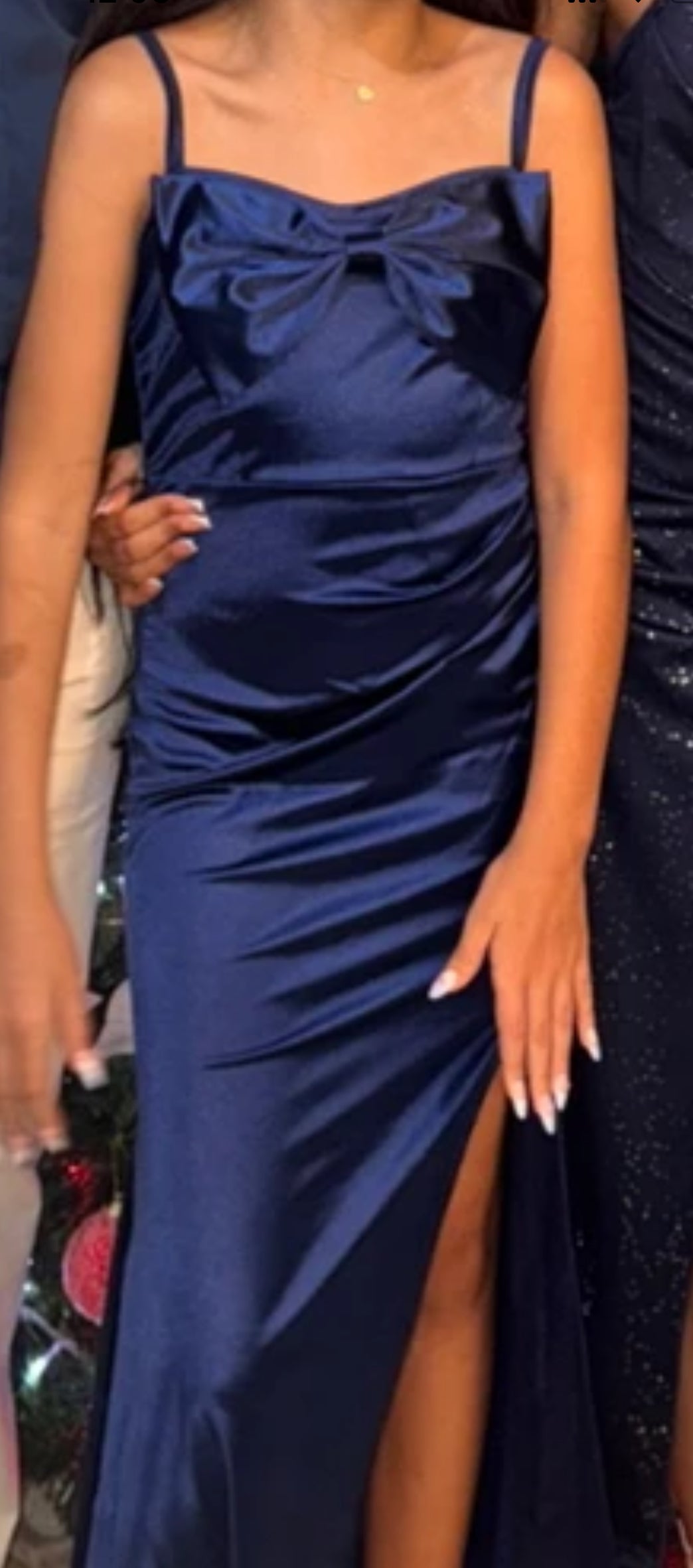 “Fashion” Tween Dress Satin Shimmer Finish & Bow Accents