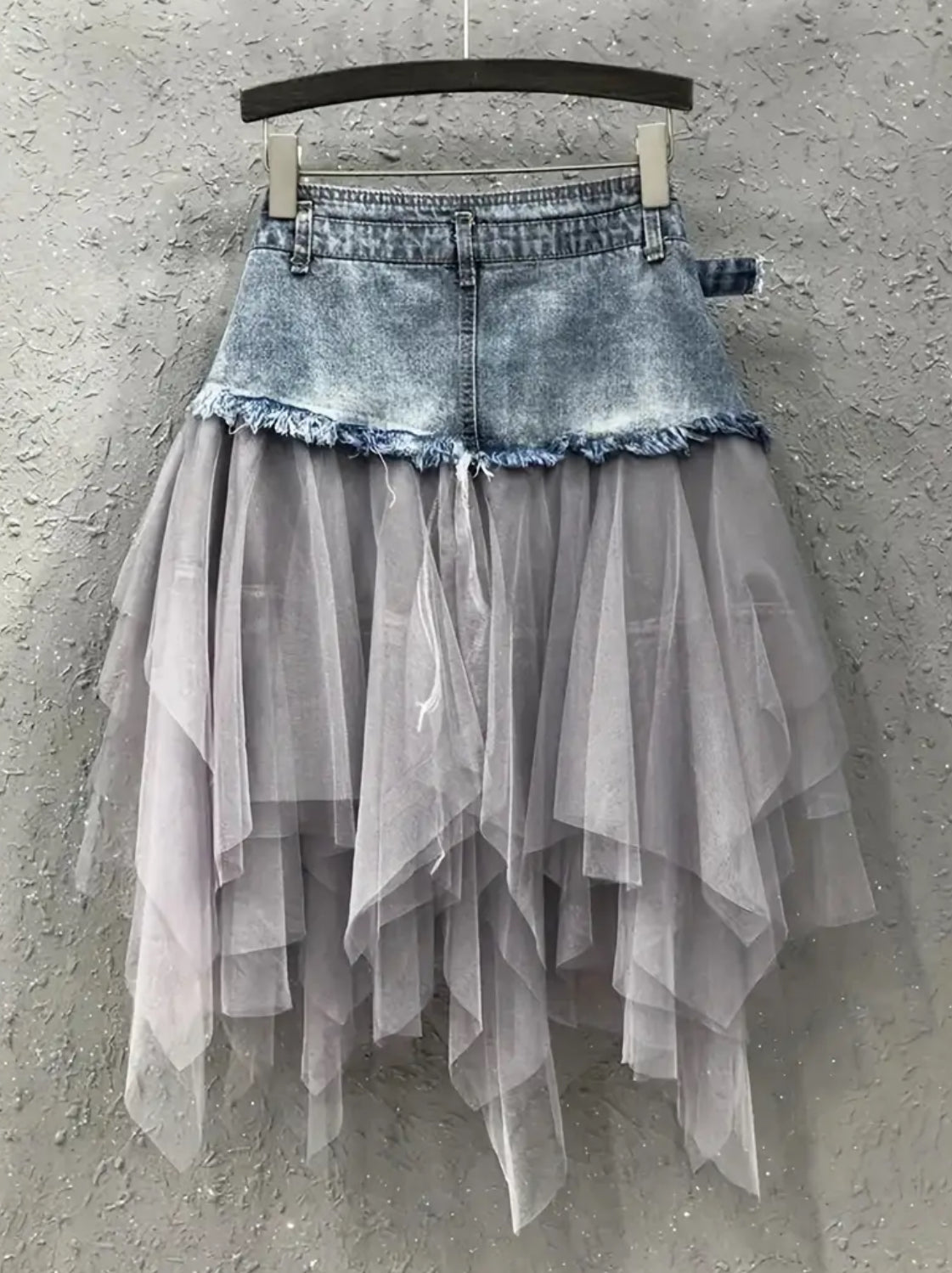 Women’s ‘COUNTRY 🌾 WHIMSICAL’ Tulle & Denim Skirt