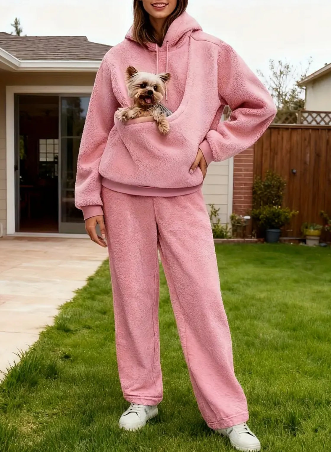 Pet Carrying Hoodie With Built-in Kangaroo Pouch 