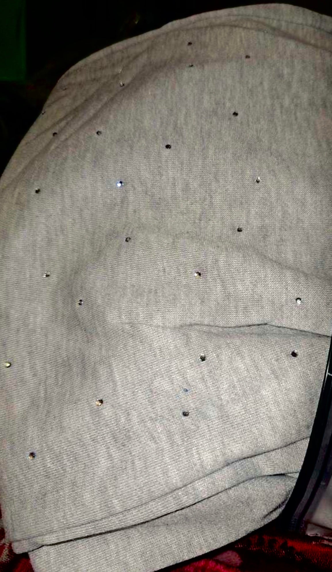 Rhinestone Embellished High Waist Drawstring Loose Fit Sweatpants