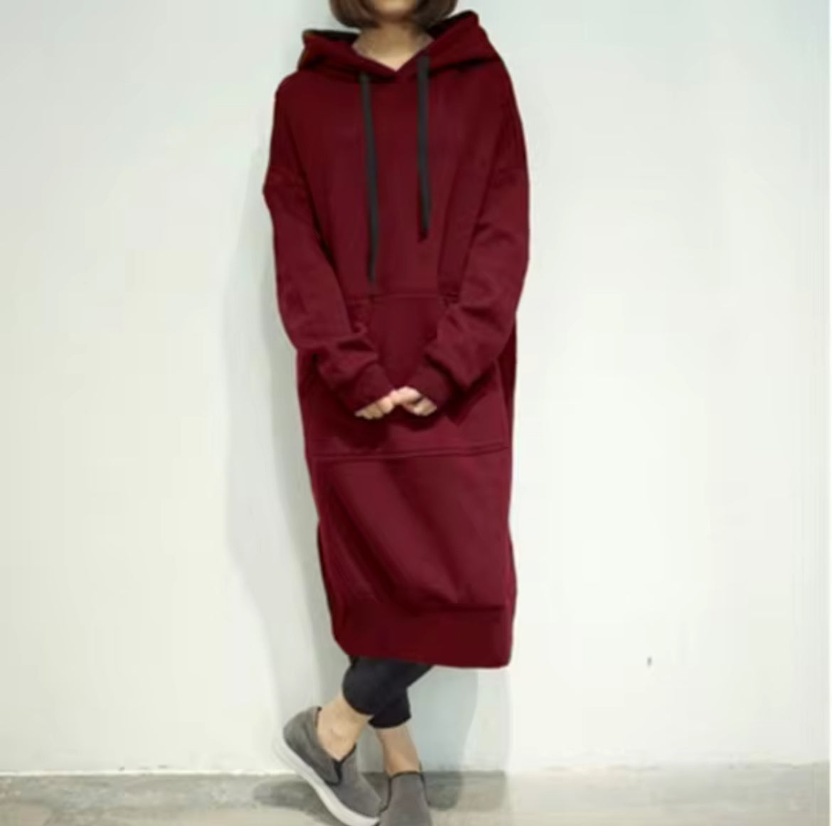 Dress Hoodie Plus Size Women's hoodie long sleeved dress