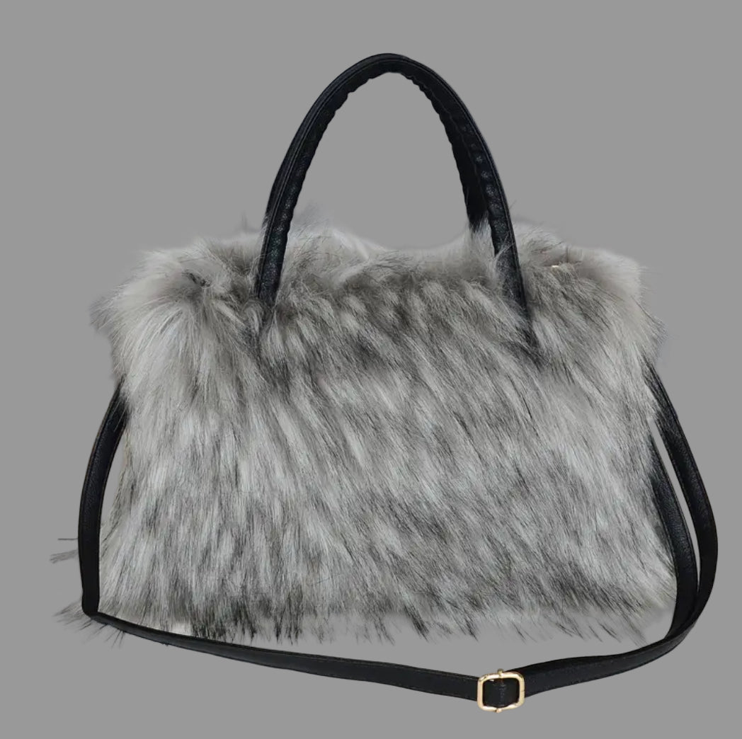 Faux Mink Plush Fur Shoulder-Crossbody Handbags