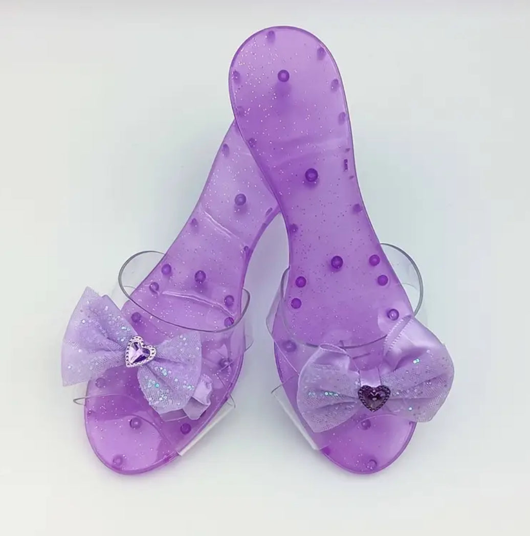Girls Playful Glitter Heel Slippers |  Indoor and Outdoor 