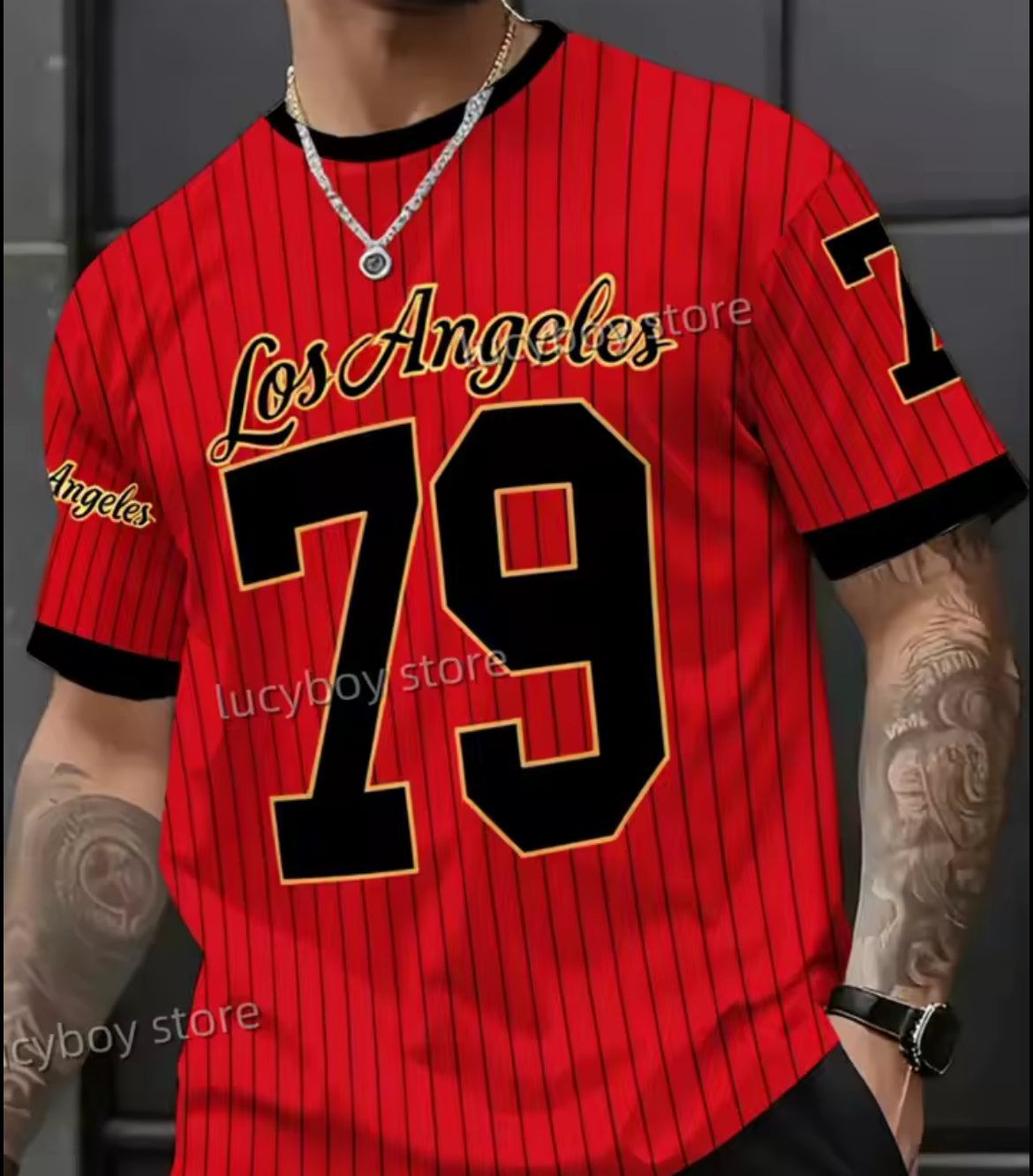 “79 LOS ANGELES”  Men’s Short Sleeve O- Neck Basketball Jersey T-shirt