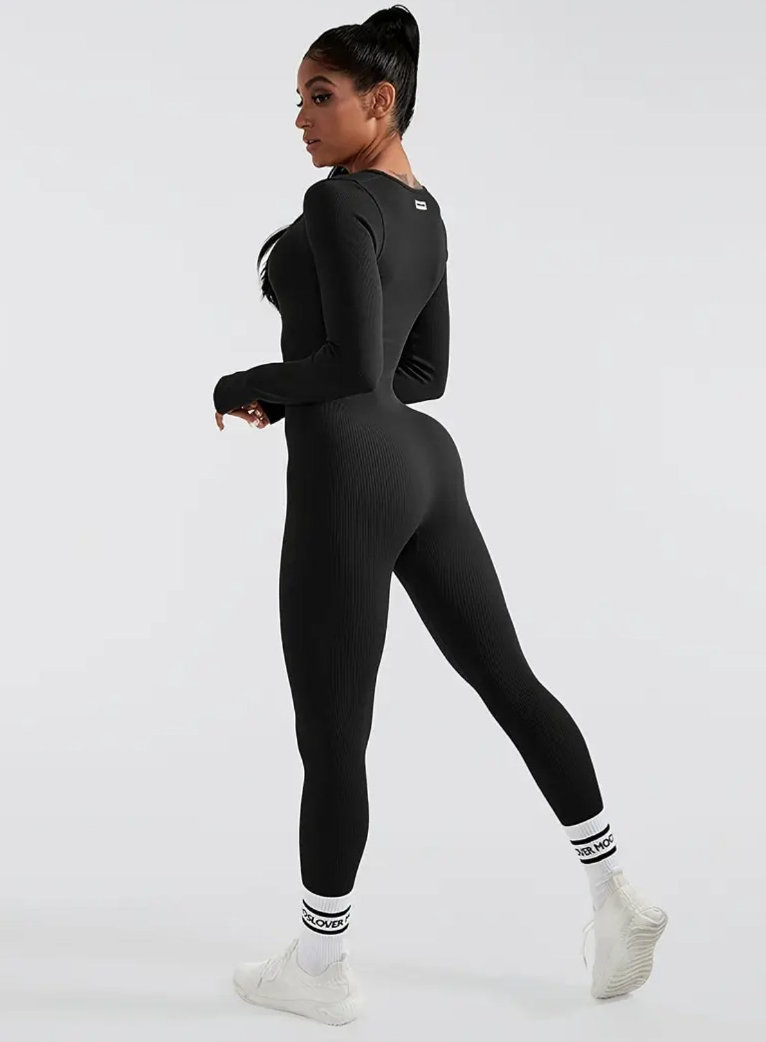 "Tessa ”  Long Sleeve Athletic Seamless Workout Bodysuit