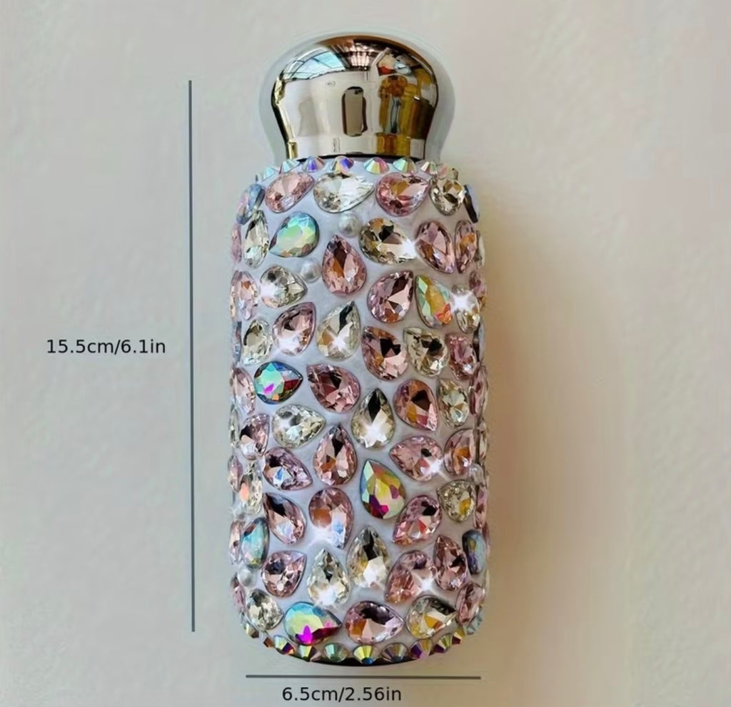 “Glam Water Bottle” Portable Insulated Tumbler | Stainless Steel Vacuum Insulation, Leak Proof