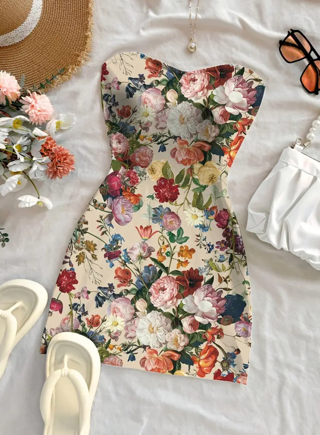 ‘Flores’ Floral Mini Dress